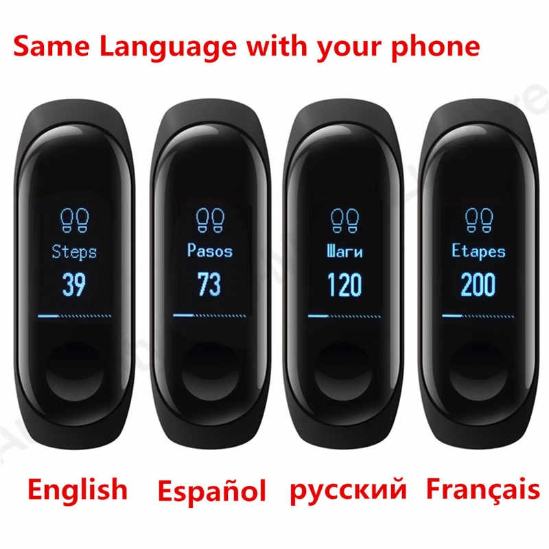 Origina Xiaomi mi Band 3 Смарт-Браслет фитнес-браслет mi Band 3 сенсорный экран частота сердечных сокращений смарт-браслет для Android IOS