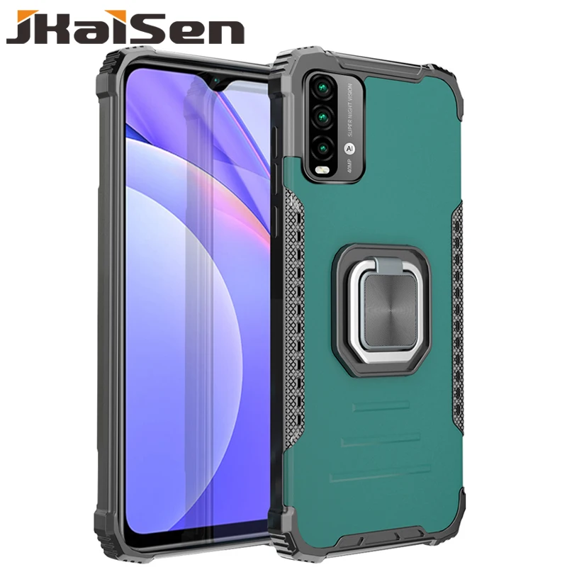 

JKaiSen Shockproof Armor Protective Case For Xiaomi POCO X3 POCO M3 Magnetic Stand Ring Phone Case For Xiaomi POCO X3 NFC Cover