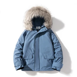 Куртка мужская зимняя длинная, с принтом, с капюшоном, теплая, повседневная, уличная, LBZ139, 2021