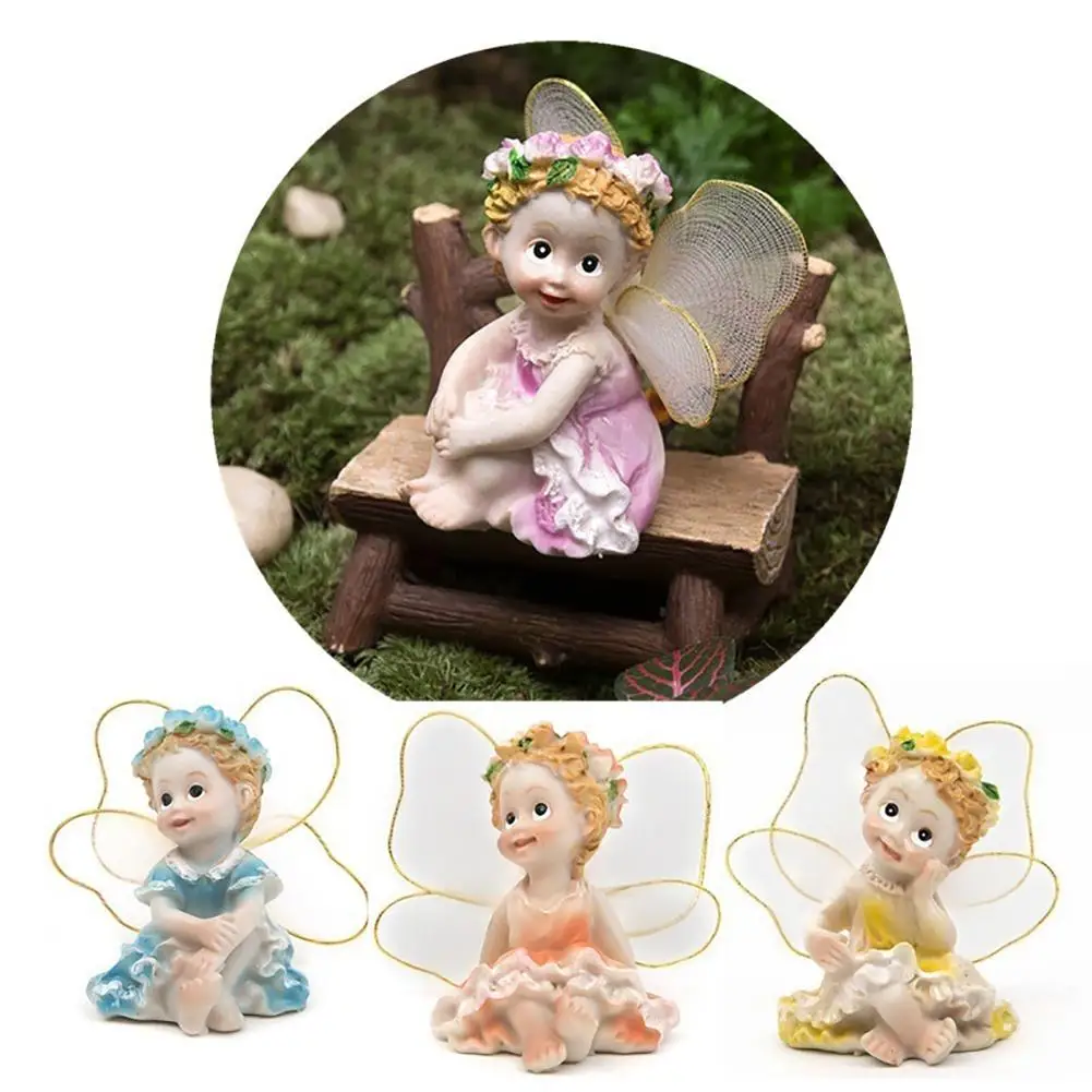 Лидер продаж! Новое поступление 4 шт./компл. Фея Сад DIY цветок ангелы орнамент