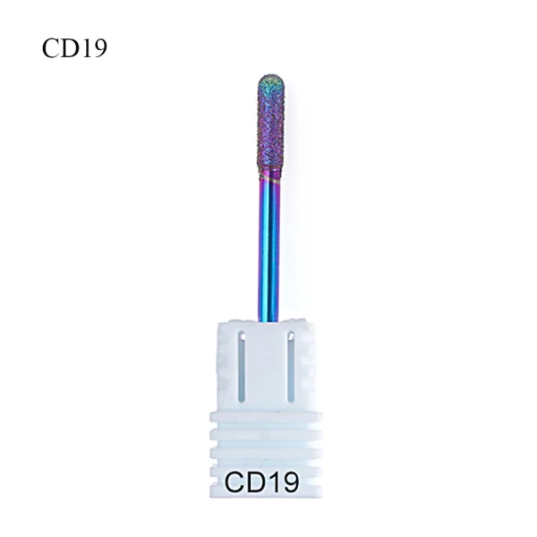 CD19 1 шт. электрические сверла для ногтей радужные алмазные фрезы для маникюра аксессуары роторные инструменты для дизайна ногтей LACD01-27-1 - Цвет: CD19