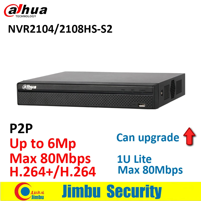 Сеть Dahua NVR видеомагнитофон NVR2104HS S2 NVR2108HS 4CH 8CH макс 80 Мбит до 6Mp разрешение 1U Lite