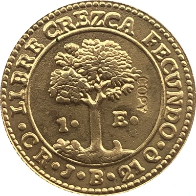 1841 Центральная Америка 1 Escudos копия монет 18 мм | Дом и сад