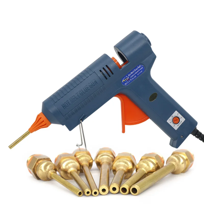 

150W Hot Melt Glue Gun Adjustable Temperature Long Copper Nozzle Heater Muzzle Diameter 11mm Glue Stick Craft Repair Tool