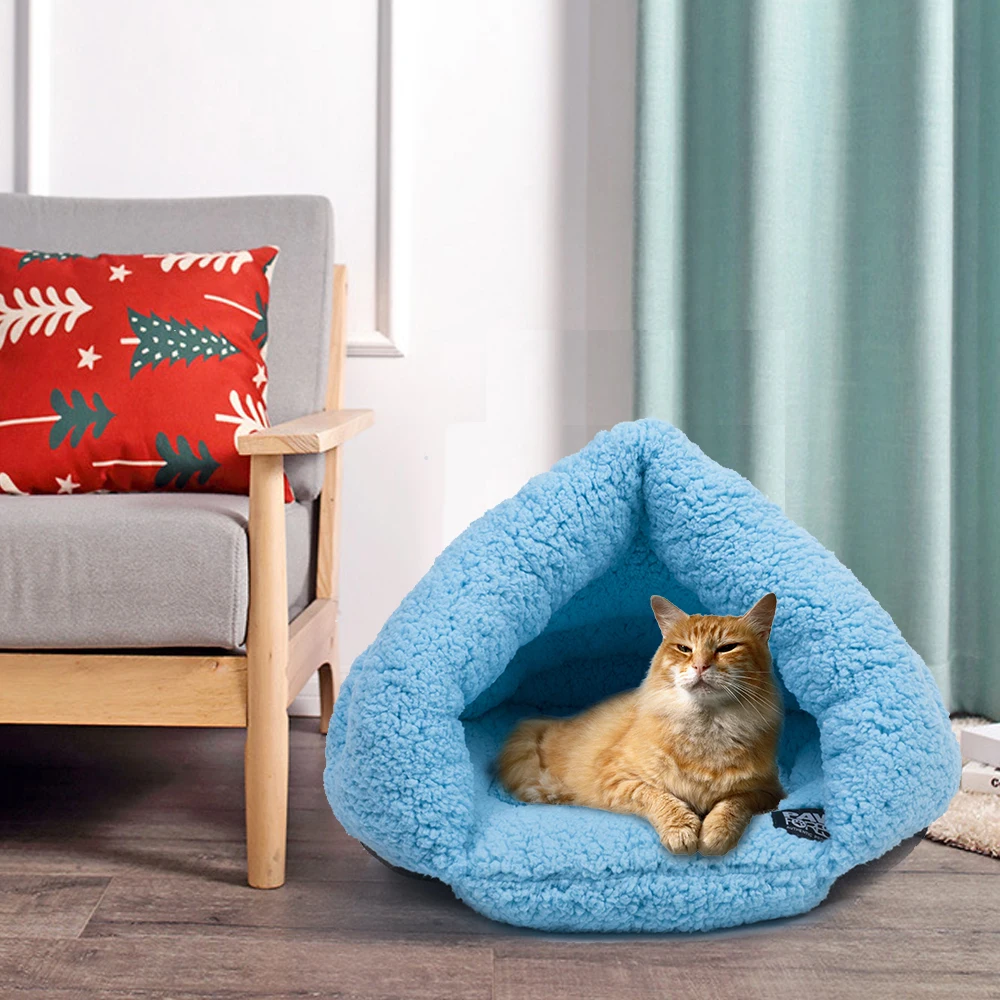 Кошка Кровать Дом пещера кровать корзина дом Котенок Мягкая Уютная домашняя