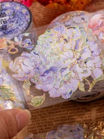 5 meter roll cherry blossom washi tape bronzing waterproof sticker pet collage decorative diary diy journal decoration