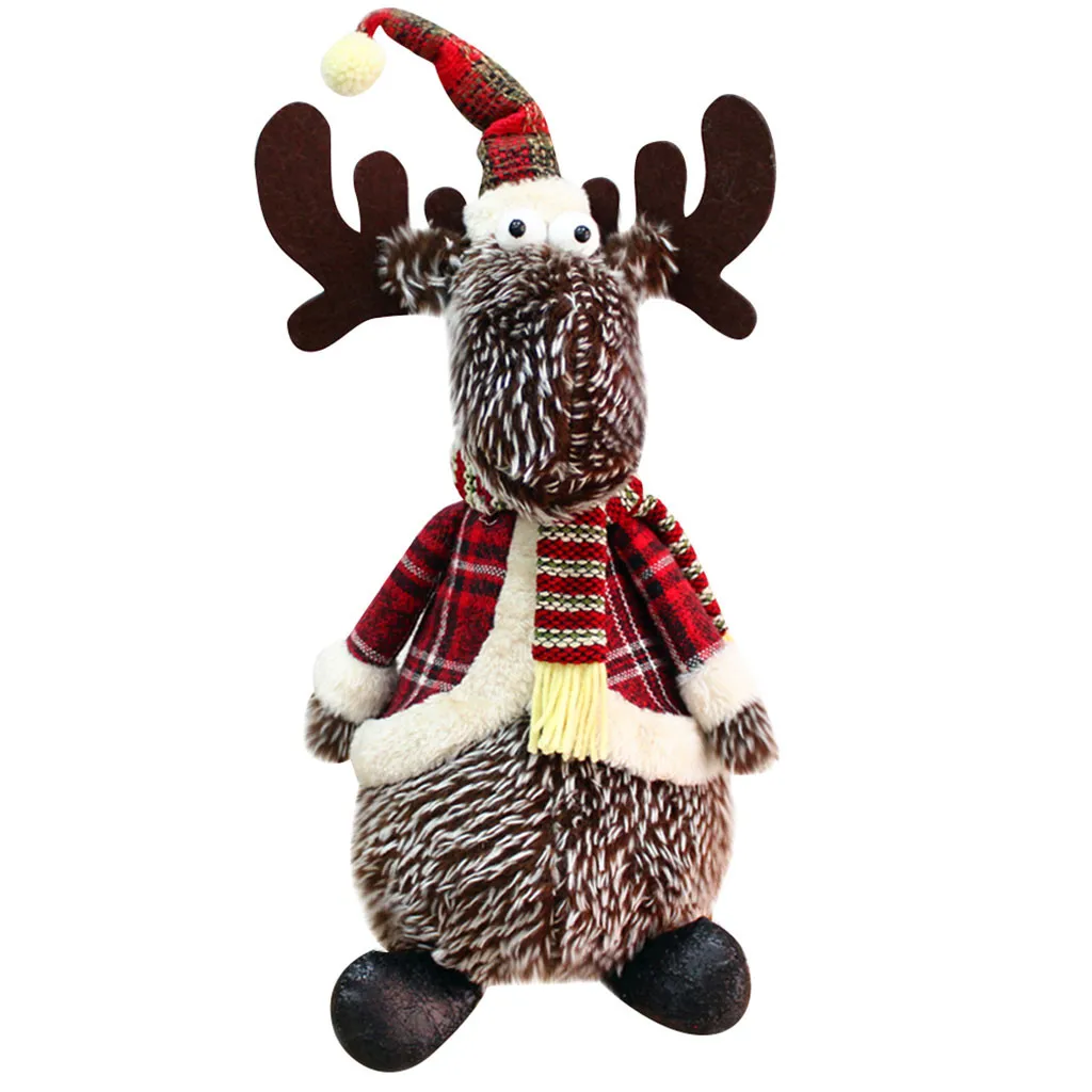 Рождественская игрушка в виде лося Рождественское украшение оленя мягкая