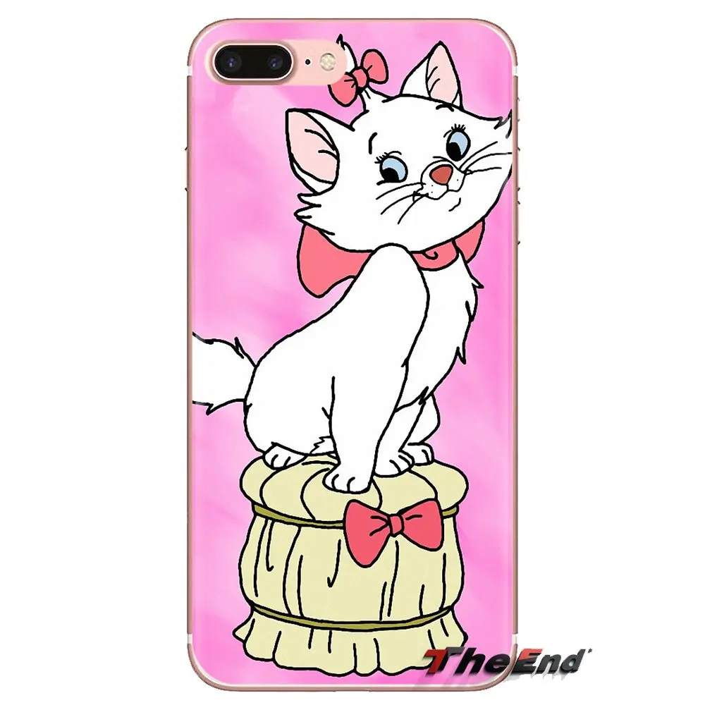 Для samsung Galaxy S2 S3 S4 S5 MINI S6 S7 edge S8 S9 Plus Note 2 3 4 5 8 Coque Fundas TPU Чехлы розовые marie aristocats Cat |