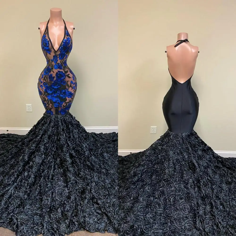 

Elegant Black Mermaid Evening Gowns Sexy One Shoulder Side Split Lace Appliques Prom Dress Sweep Train Red Carpet Party Gown