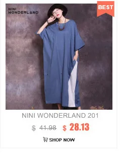 NINI WONDERLAND летнее платье для женщин, свободное Повседневное платье для женщин, большие размеры, длинные платья из хлопка, градиентное винтажное длинное платье размера плюс