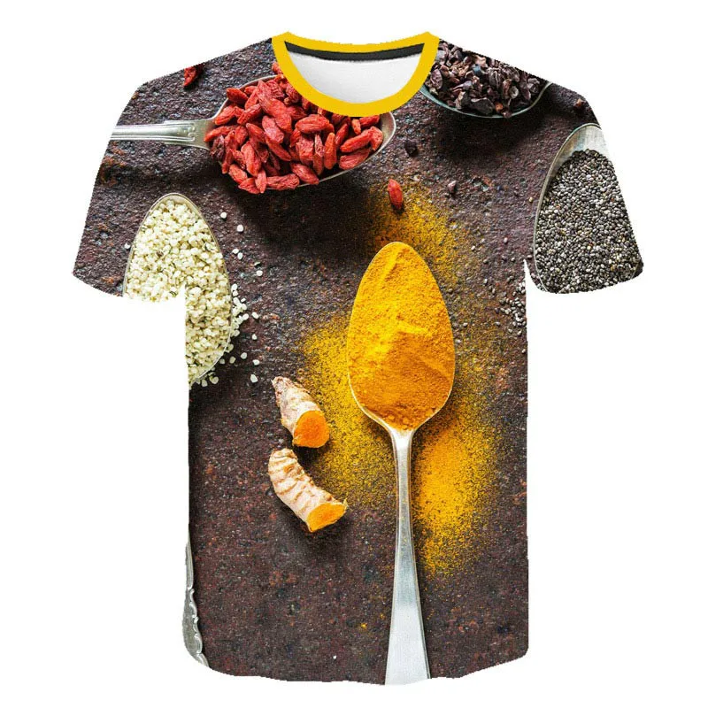 

The latest summer 2021 men and women pineapple ice cream T-shirt O collar 3DT shirt casual short sleeve summer top punk T-shirt