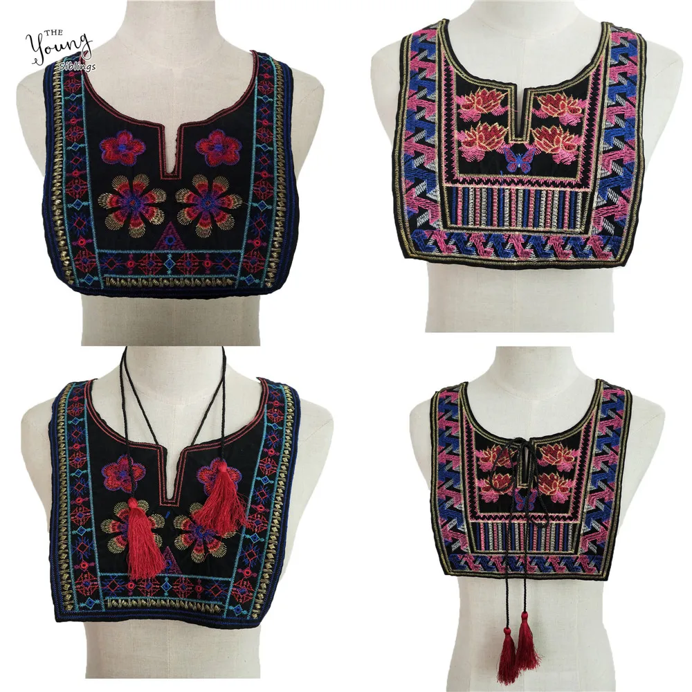 Новое поступление Кружевная аппликация на шею в этническом стиле отделка блузка