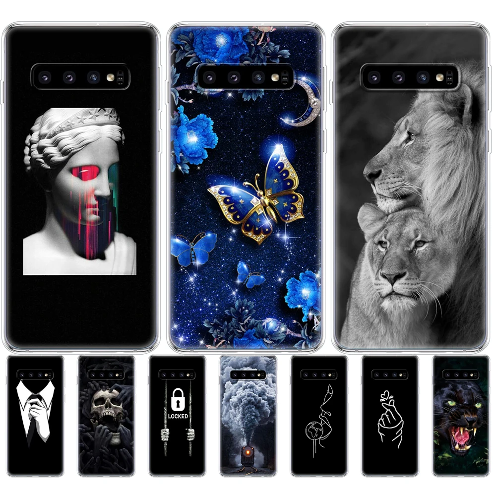 Case For Samsung Galaxy S10 Plus Silicon TPU Cover E G975F SM-G973F Protective Back | Мобильные телефоны и аксессуары