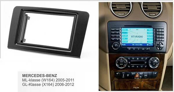 Facia для MERCEDES BENZ ML klассе W164 GL klасссе X164 Радио DVD стерео CD панель приборная отделка