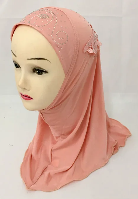 Tassel DarkPink Мусульманский красивый хиджаб для девочек, исламский шарф в арабском стиле, шали с цветочным узором - Цвет: Tassel DarkPink