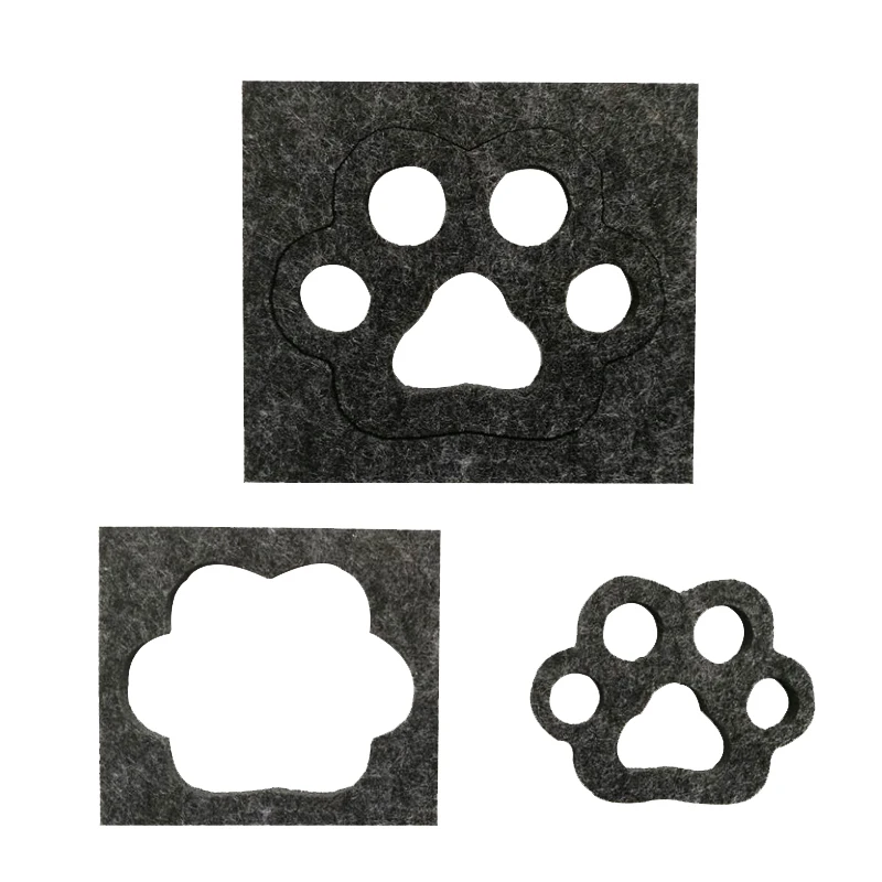 Игла войлочный шаблон DIY ремесло Кошачий коготь следы узор войлочная ткань для