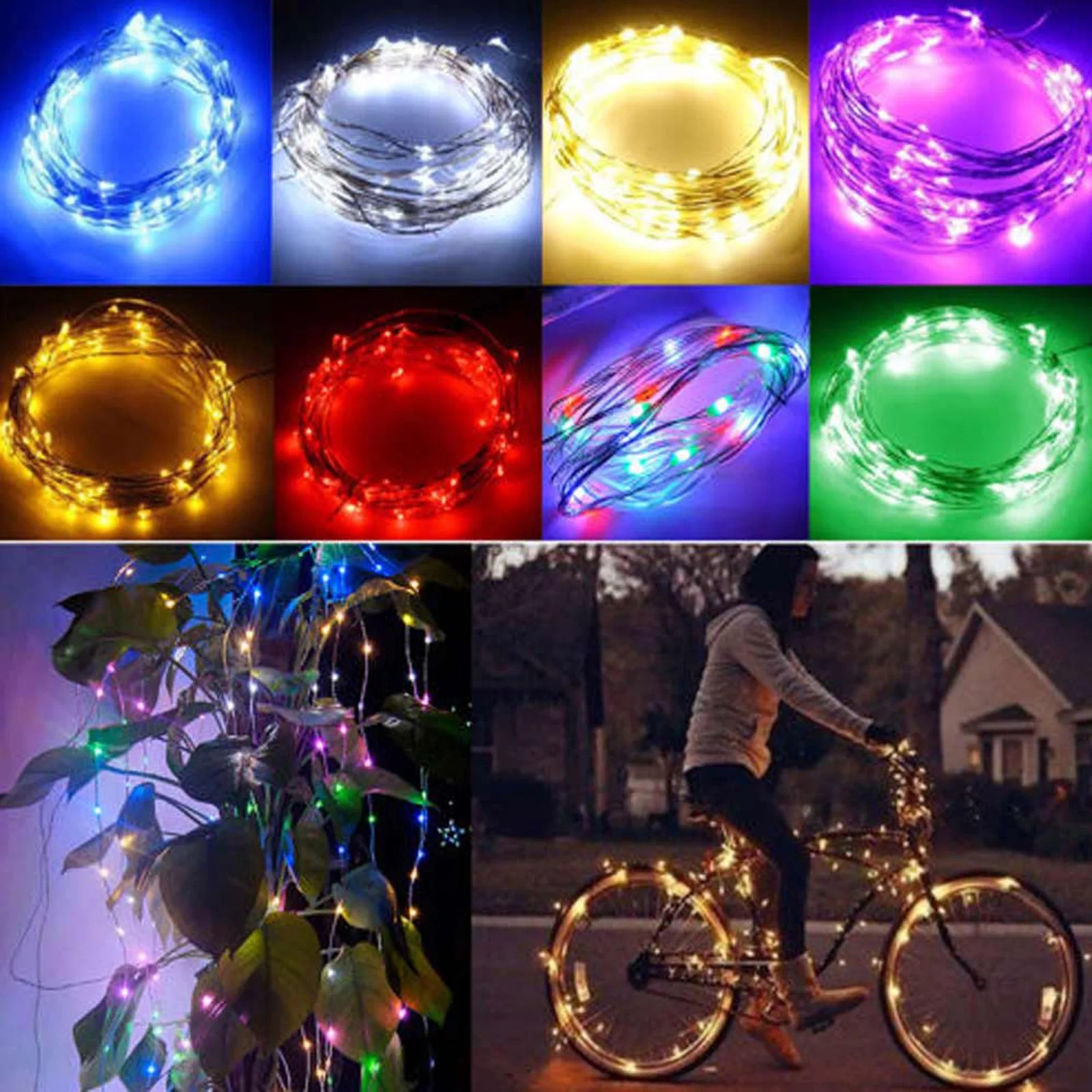 

LED String Light Silver Wire Fairy Warm White Garland Home Birthday Wedding Party Curtain Decoration Holiday Christmas Lights 3M