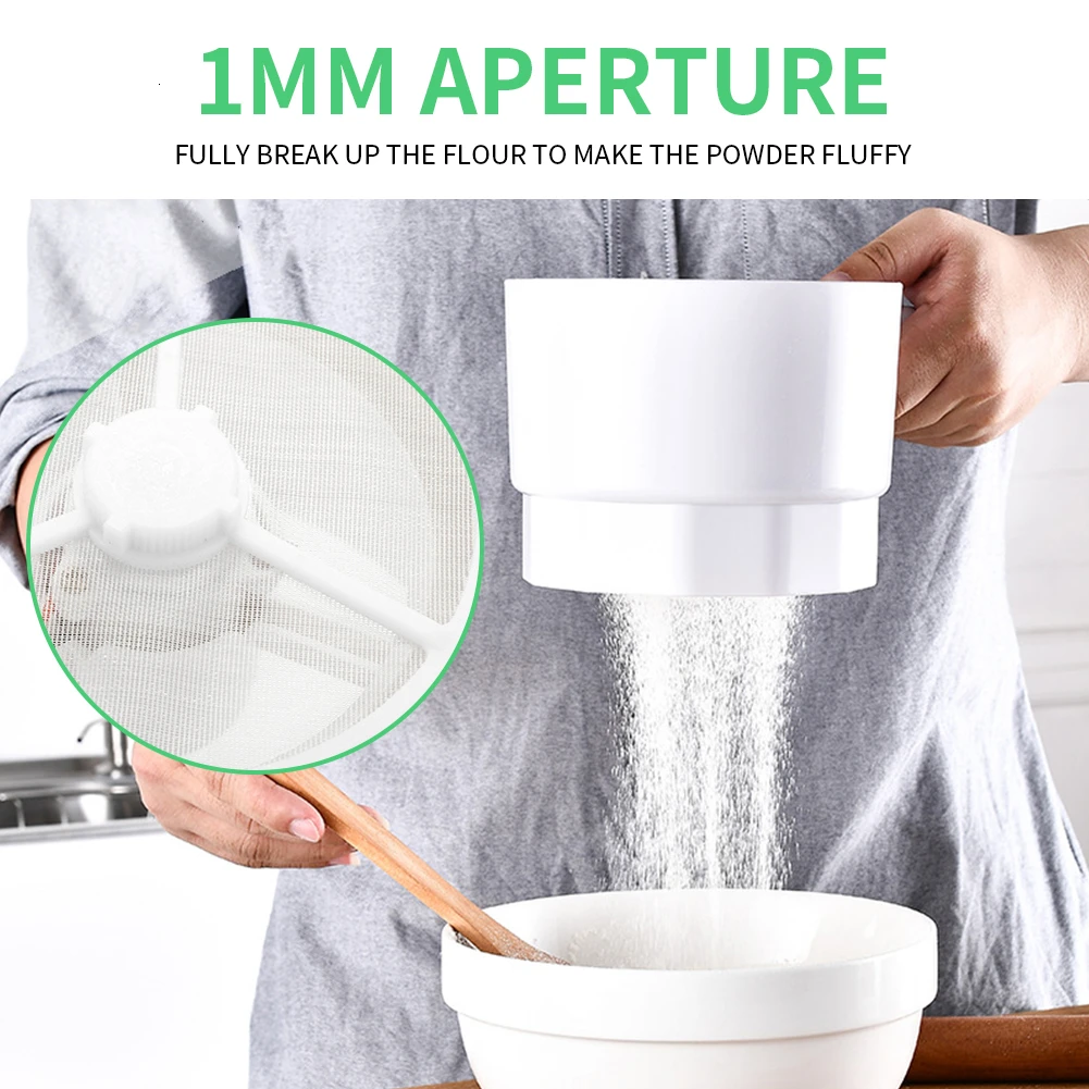 Электрический мукопросеиватель шейкер Пластиковая форма чашки механическое для