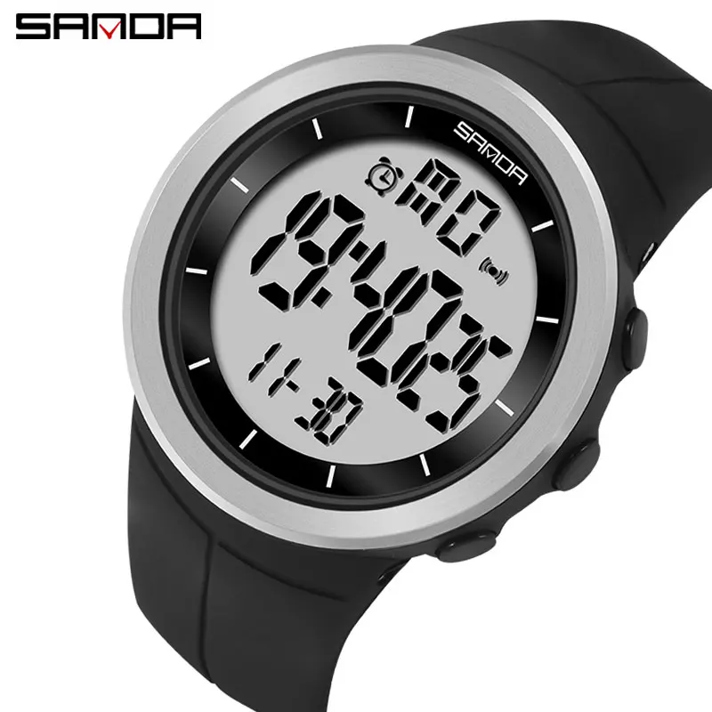 

SANDA Top Men's Digital Watch LED Display 50M Waterproof Male Wristwatch Chronograph Date Alarm Sports Watches Relogio Masculino