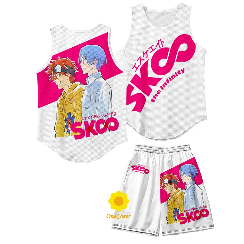 

Anime Tank top Vest Shirt Shorts SK8 the Infinity Reki Cosplay Sportwear Jersey Short T-shirt Summer SK EIGHT Loose Set pajamas