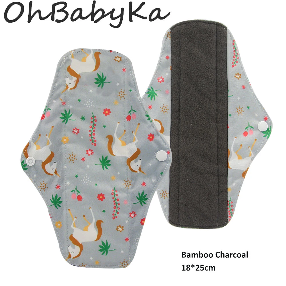 Многоразовые тканевые менструальные прокладки с бамбуковым углем erviette Hygienique