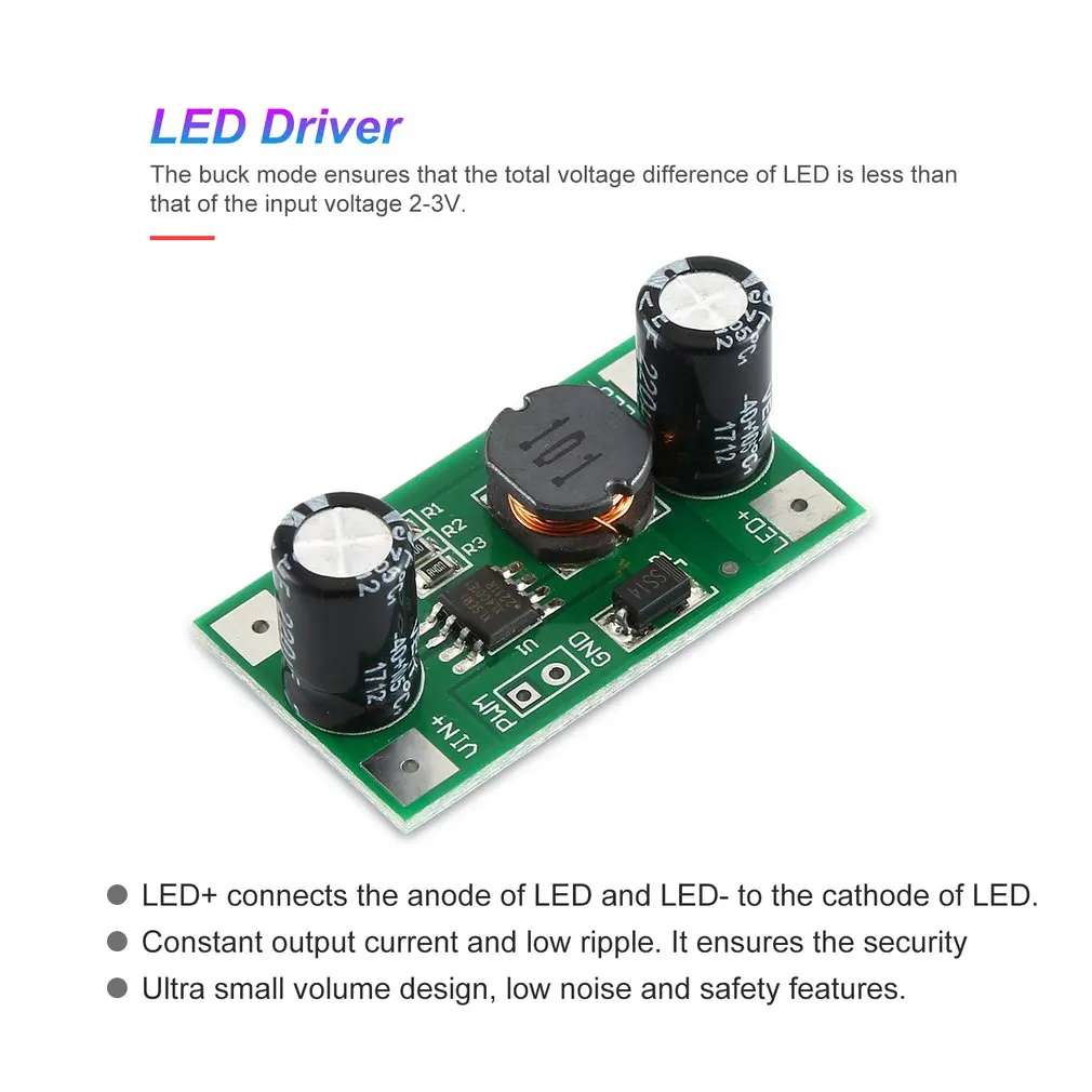 3W/2W LED Driver 700mA PWM Dimming Input 5-35V DC-DC Constant Current Module Buck Power Supply for Arduino | Инструменты