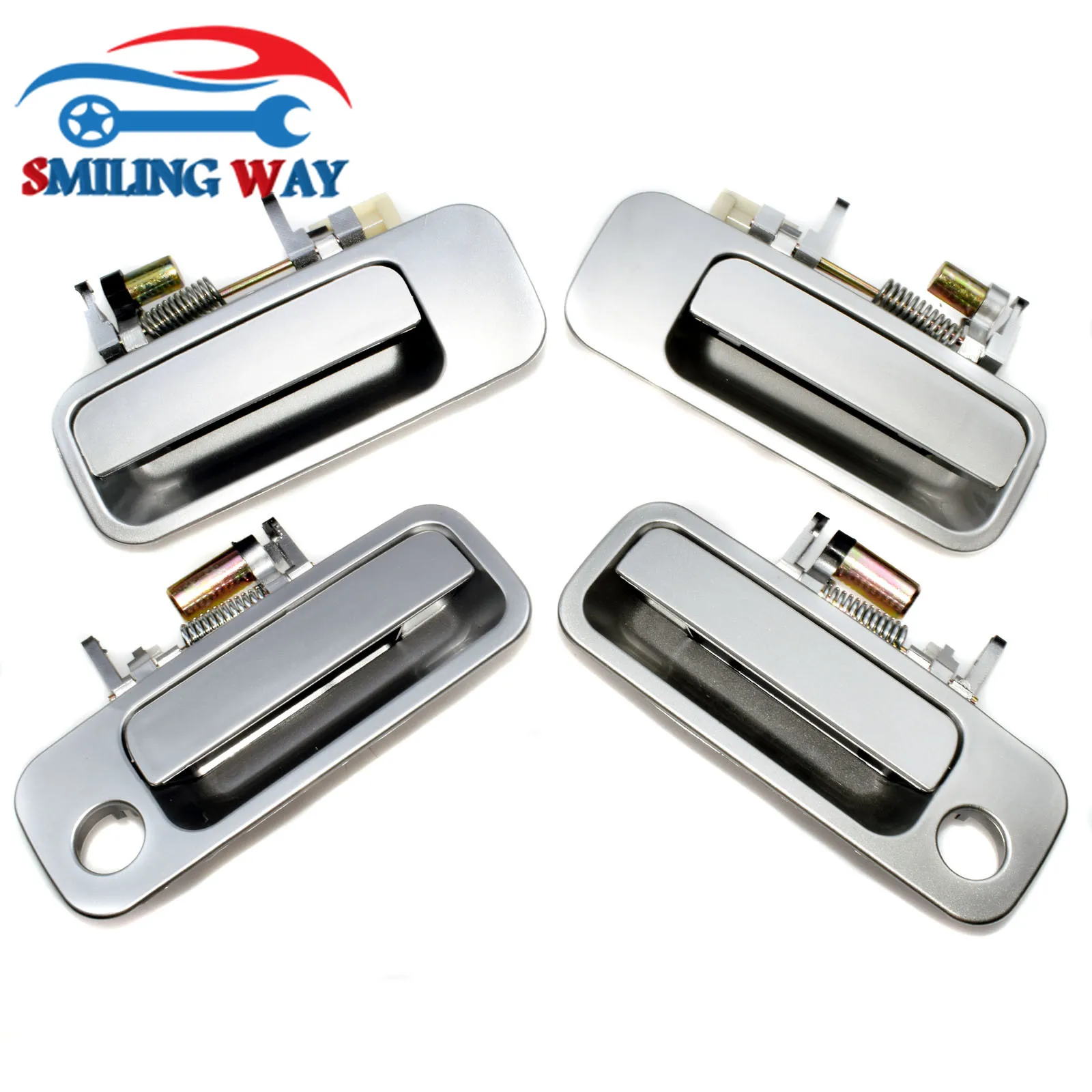 Черная бежевая Серебристая белая внешняя и коричневая серая внутренняя ручка