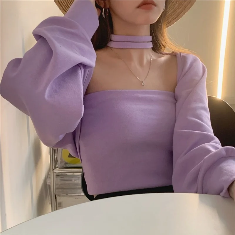 

New Style Shawl Top Super Short Sexy Jacket Women Summer 2021 Sunscreen Cardigan Two-piece Women's Gothic Punk Clothes Spring