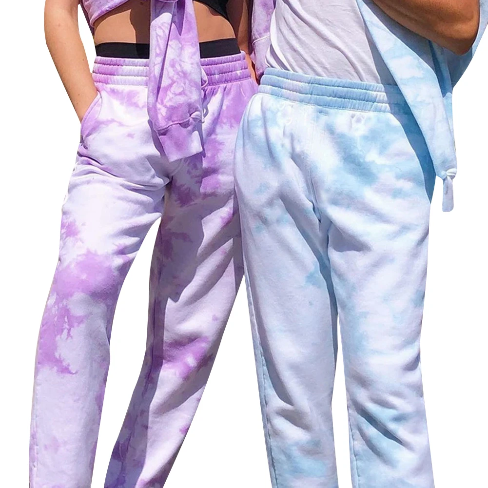 

Plus Size Neon Tie Dye Joggers High Waist Long Baggy Pants Women Sweatpants Loose Trousers 2020 Autumn Winter Streetwear Clothes