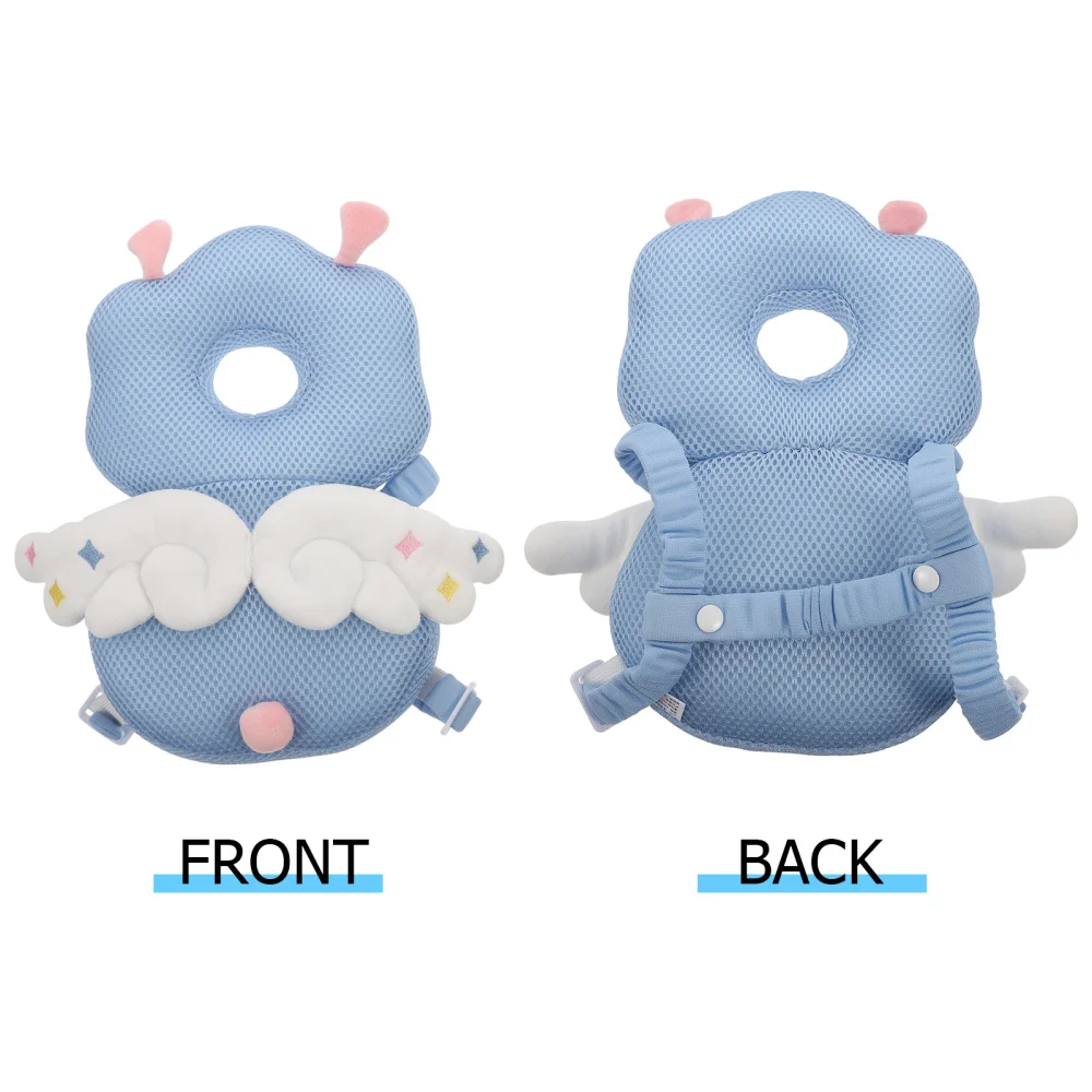 

1Pc Toddler Pillow Protector Baby Pillow Lovely Head Protective Pillow (Blue)