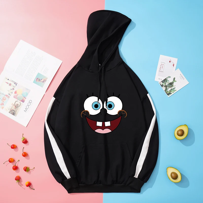 

Kawaii Hoodies Women Autumn Spring New Harajuku Funny Cute Cartoon Print Sweatshirts Loose Casual Korean Hit Color Tops Clothing