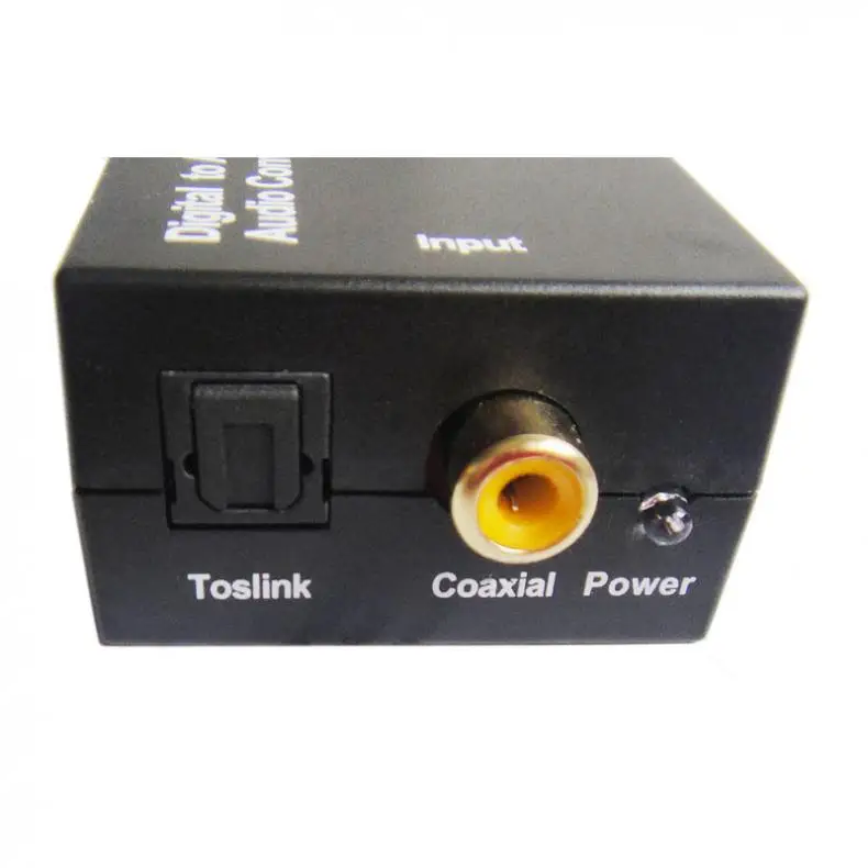 Черный EDD Цифровой оптический Toslink SPDIF Coax в аналоговый L/R RCA аудио конвертер