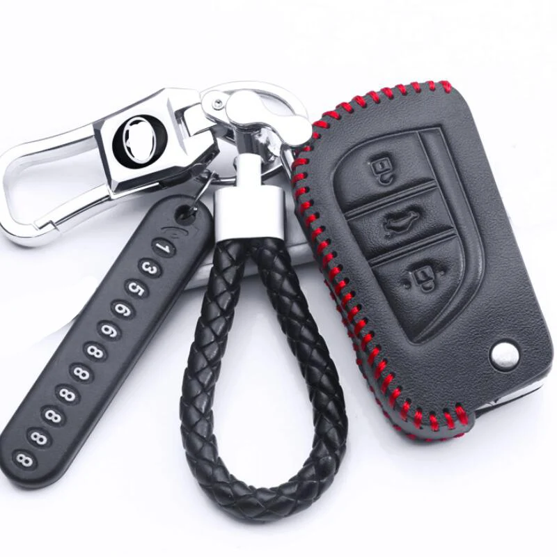 Car Key Case Bag Holder Protective Sleeve Cover For Rav4 Corolla Prius Prado Previa Camry Highlander Mark X Vios Etc. | Автомобили и