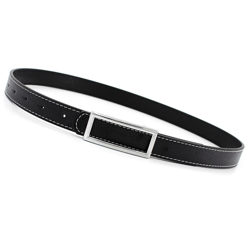 

Women Leather Belt Newest Square Buckle Belts Female Leisure Jeans Wild Without Pin Metal Buckle Women Strap Belt