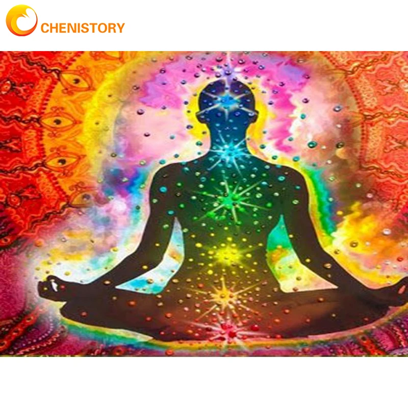 

CHENISTORY Religious Full Round Drill 5D DIY Diamond Painting Adult Kit Buddha Diamond Embroidery Cross Stitch Home Decor Gift