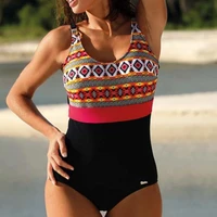 print one piece swimsuit closed female swimwear for the pool body swim bather beachwear bathing suits women sports swimming suit