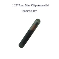 100pcs mini rfid transponder 1 257mm fish id tags 134 2khz glass tube em4305 for pet animal identification tracking