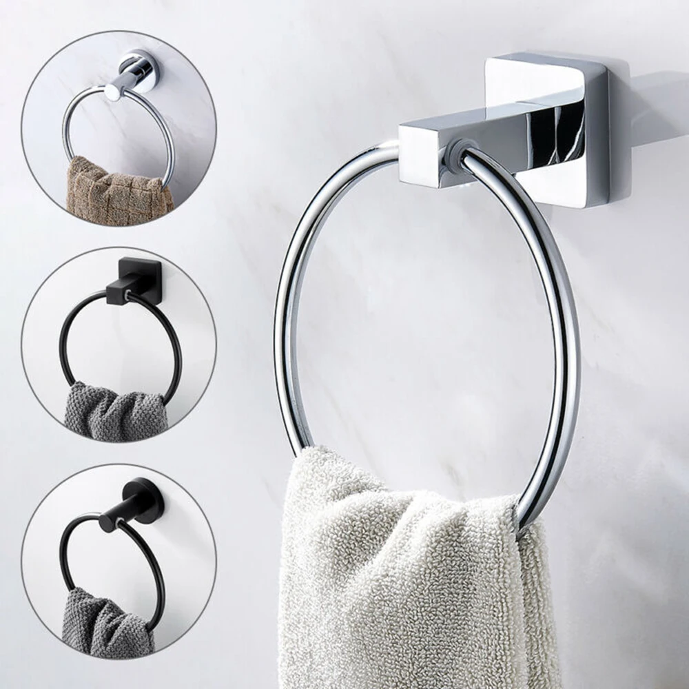 Bathroom Toilet Towel Ring Holder Rail High Shine Stainless Steel Wall Mounted Mirror-polished High-brightness | Дом и сад