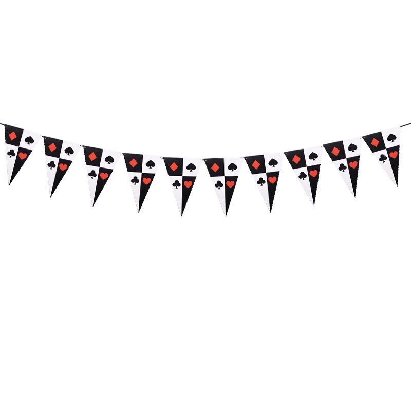 Покер тема вечерние одноразовые посуда игральные карты конфетти бумажный