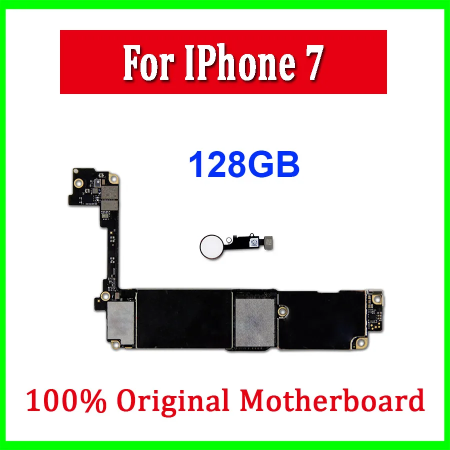 Заводская Разблокировка для iphone 7 материнская плата с/без Touch ID, оригинальная для iphone 7 4,7 дюймов материнская плата Бесплатный iCloud с IOS