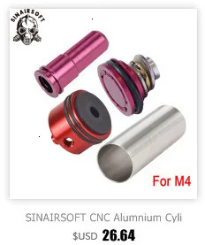 SHS CNC Алюминиевые Двойные уплотнительные кольца резиновые колодки тип головки цилиндра подходит AEG страйкбол Ver.2/3 коробка передач для пейнтбола стрельба аксессуары