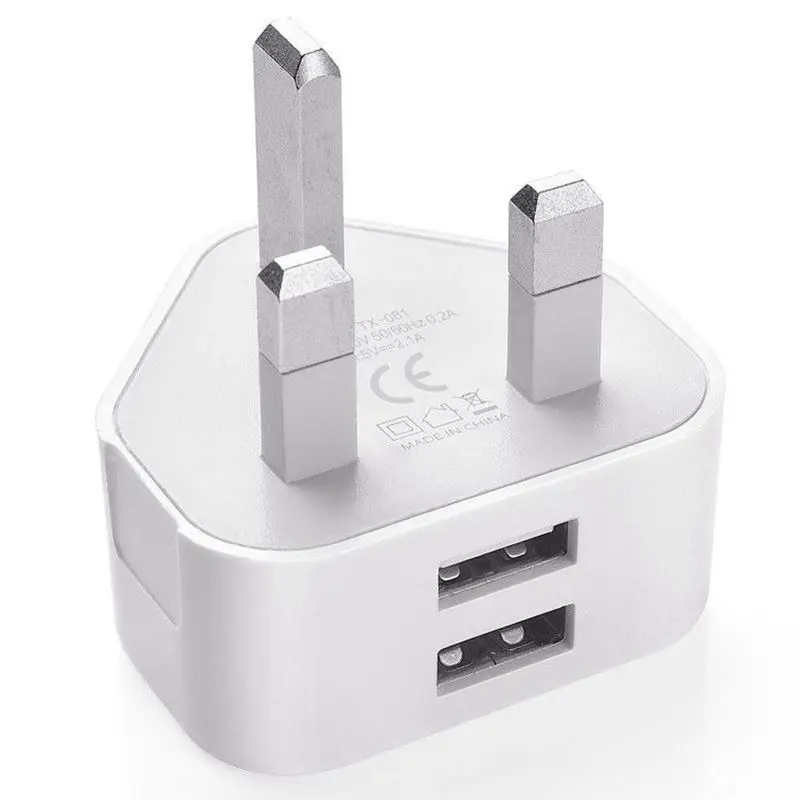 Универсальная Usb вилка стандарта Великобритании 3 Pin настенное зарядное