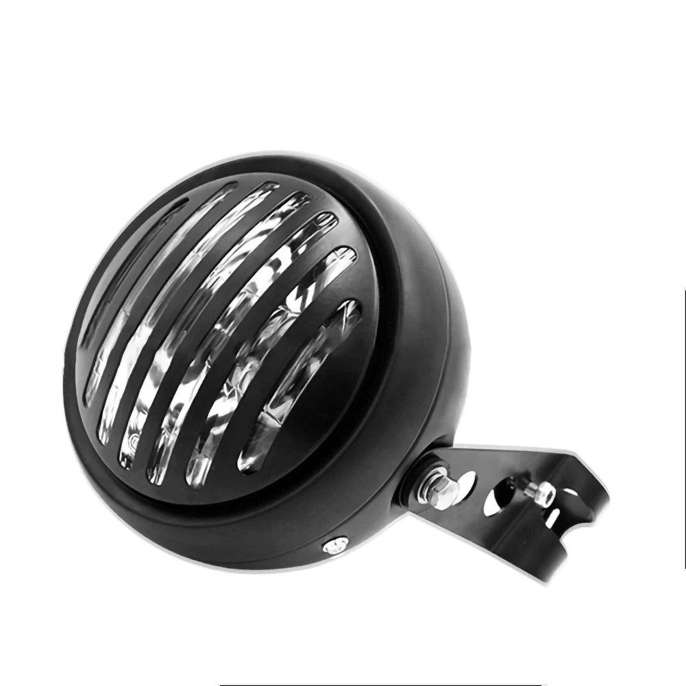 SUHU 1PCS Motorcycle Headlight Black Metal Retro 35W Front Light 12V Fits for Cafe Racer CG125 GN125 Lamps | Автомобили и