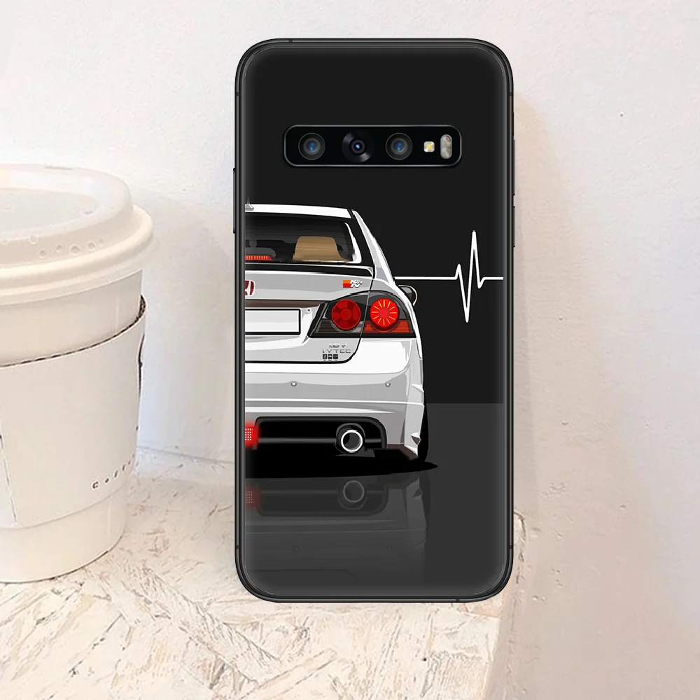 

JDM Hondea Phone Case For Samsung Galaxy Note S 8 9 10 20 Plus E Lite Uitra black Cell Trend Prime Pretty Hoesjes 3D Bumper