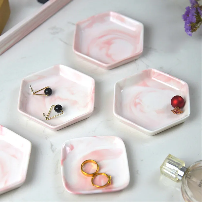 Керамический поднос для хранения ювелирных изделий в скандинавском стиле с