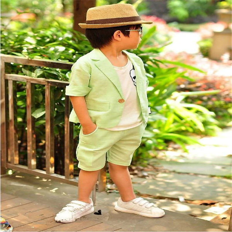 

Trend hot seller boy pure color all-cotton suit 130cm