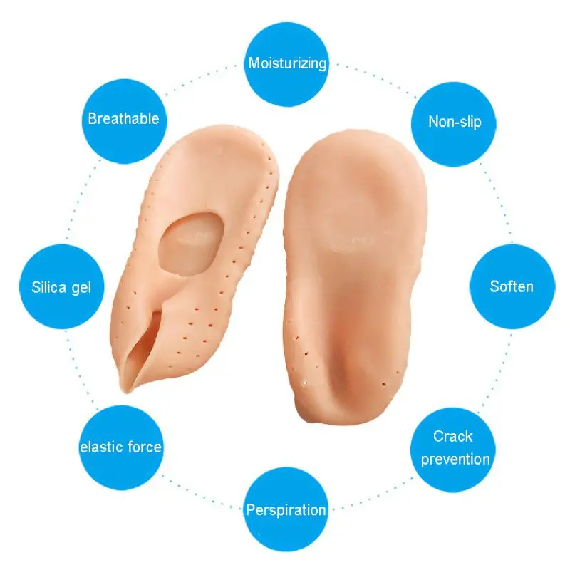 

1 Pair Breathable Moisturizing Foot Sock Silicone Gel Socks Cracked Foot Care Protection for Gym Yoga Sports 2019