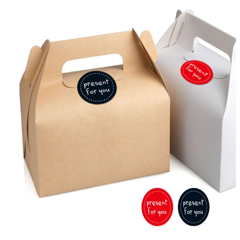 90 шт./лот круглый дизайн &quotподарок для вас&quot Серия крафт-бумага наклейка изделий