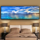 Плакаты и принты на холсте с естественным закатом и озером в скандинавском стиле, живопись на холсте для гостиной