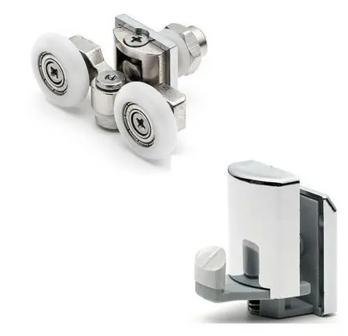 Набор 4 душевых дверных роликов/бегунов/крючков/направляющих диаметром колес 22